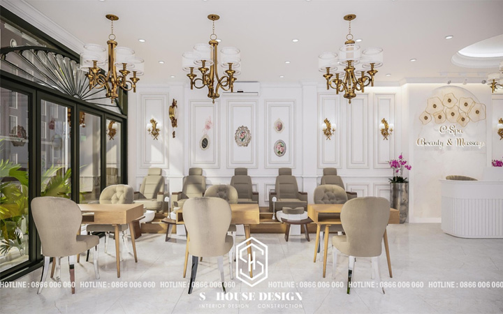 Mẫu Thiết Kế Phào Chỉ Trang Trí Spa Phong Cách Tân Cổ Điển